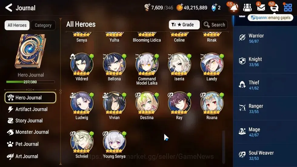 Epic Seven Accounts ASIA|29 ML(LOTScales,BArunka,Har setti,NM Luna,Etc image 11