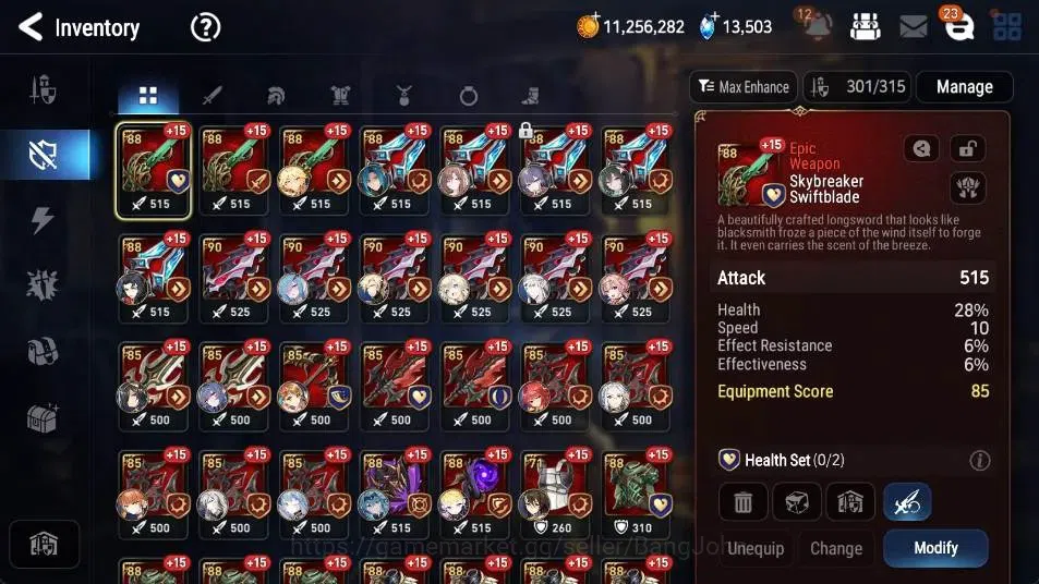 Epic Seven Accounts High-End Global Unverif | 15 ML(Straze,DB Senya,LR Krau,SE Celine,LC Bellona,Etc.)|SS 13.5K|Gold 17