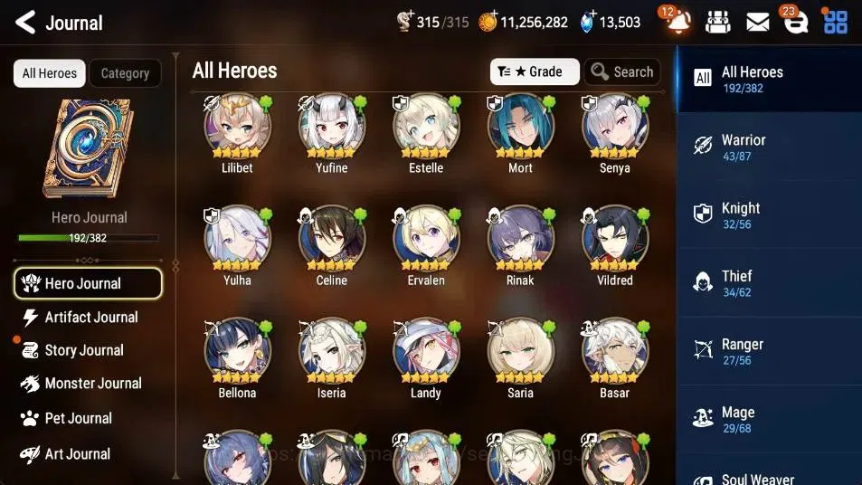 Epic Seven Accounts High-End Global Unverif | 15 ML(Straze,DB Senya,LR Krau,SE Celine,LC Bellona,Etc.)|SS 13.5K|Gold 7