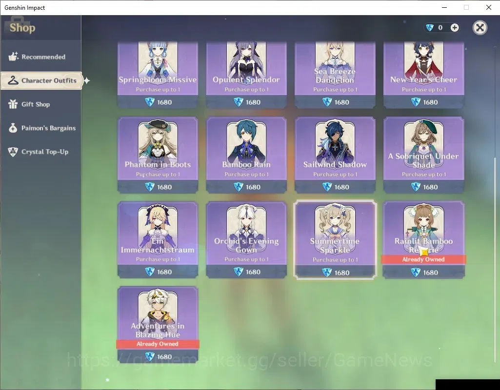 Genshin Impact Accounts ASIA|AR60|PremTeam Skirk|13 Limit+8(*5WeP)|(Neuvil image 12