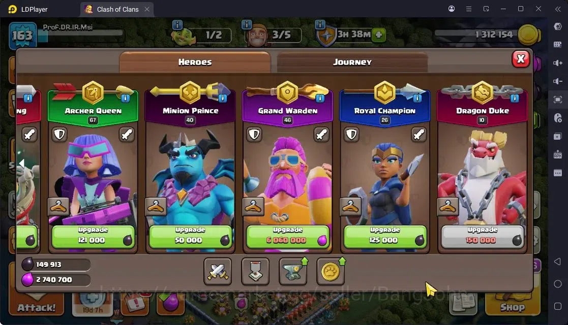 Clash of Clans Accounts High-End TH 14-BH 9|LVL163|BK67,AQ67,MP40,GW46,RC26.DD10|BM16,BC15|5 Legend skin & 3 Gold|Gem 9