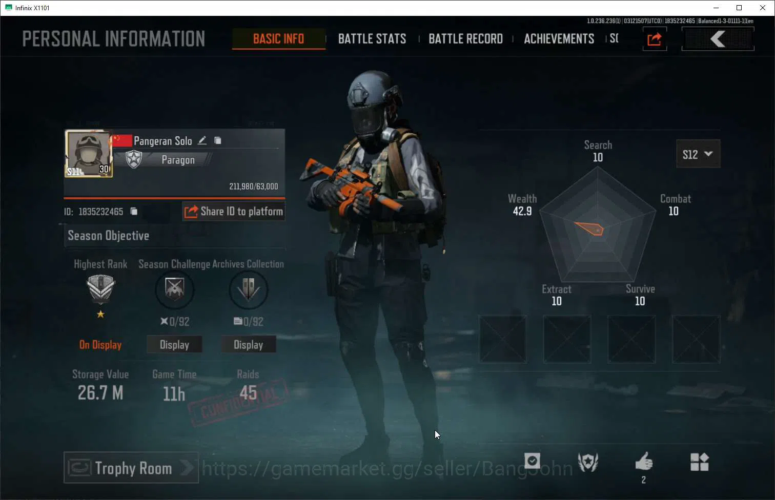 Arena Breakout Accounts Mobile | Lvl 30 | SV 26.8M | CV 21.2M | CN On Symp image 3