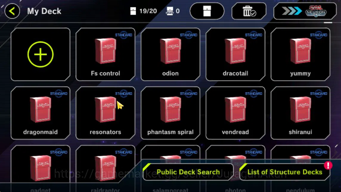 Yu-Gi-Oh! Master Duel Accounts Lv 18 | 19 Deck| FS Control, Odion, Yummy, Dracota image 2