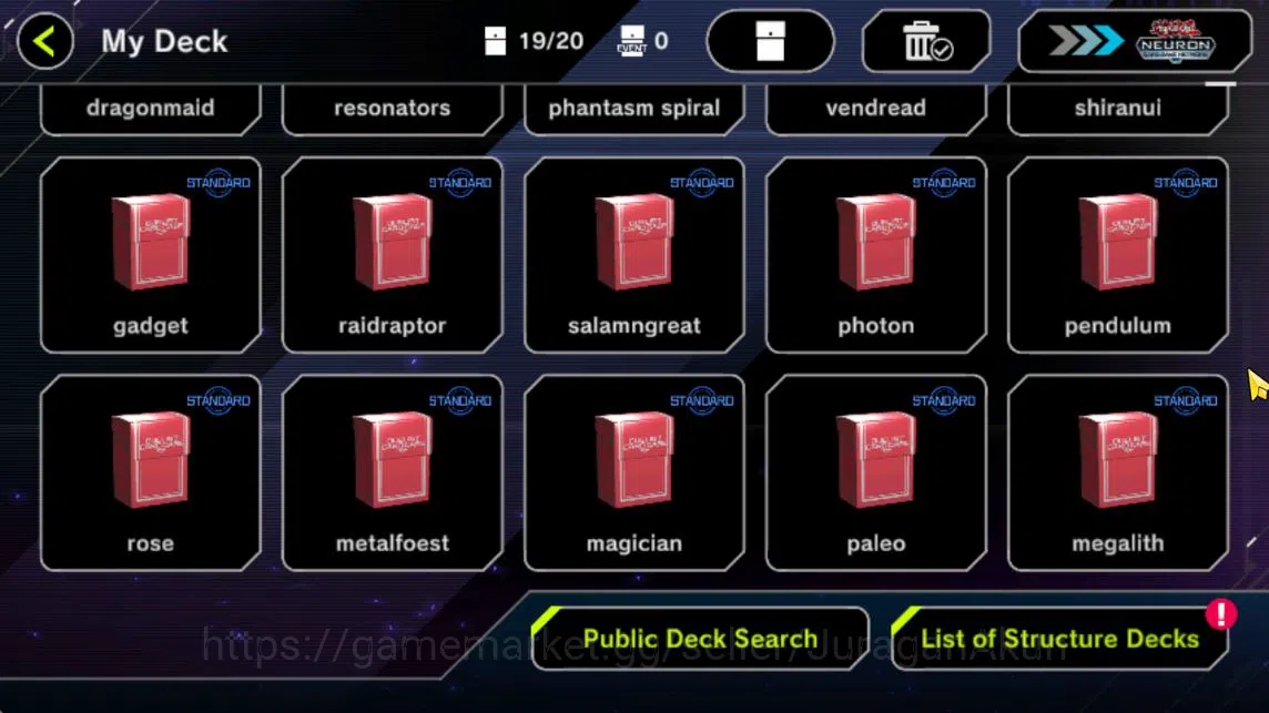 Yu-Gi-Oh! Master Duel Accounts Lv 18 | 19 Deck| FS Control, Odion, Yummy, Dracota image 3