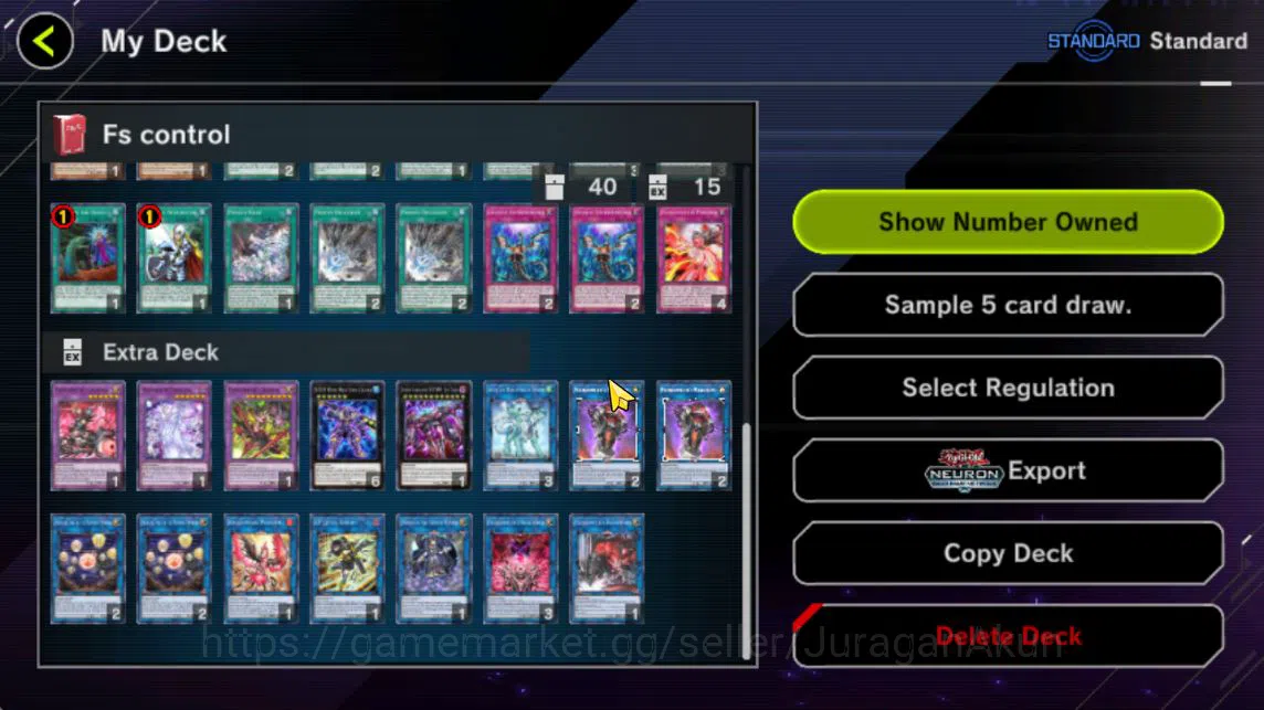Yu-Gi-Oh! Master Duel Accounts Lv 18 | 19 Deck| FS Control, Odion, Yummy, Dracota image 5
