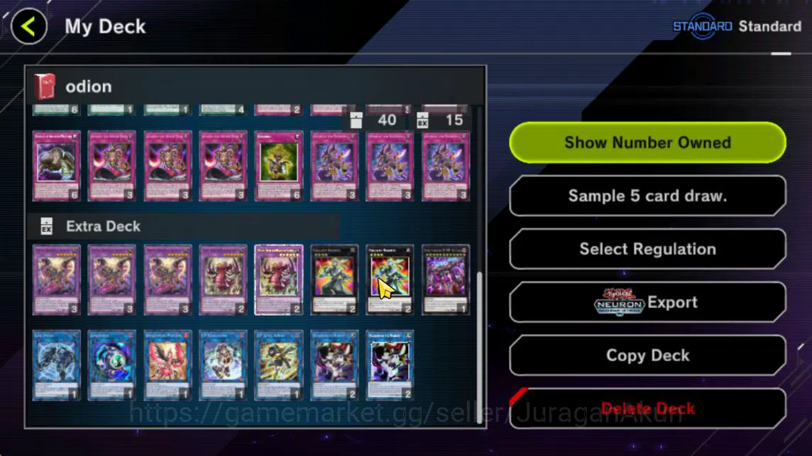 Yu-Gi-Oh! Master Duel Accounts Lv 18 | 19 Deck| FS Control, Odion, Yummy, Dracota image 7
