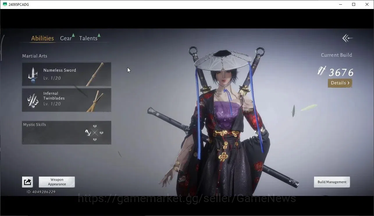 Where Winds Meet Accounts GLOBAL|Lv 5|GS 3676|1 Harmonic Core|Nameless Sword image 6