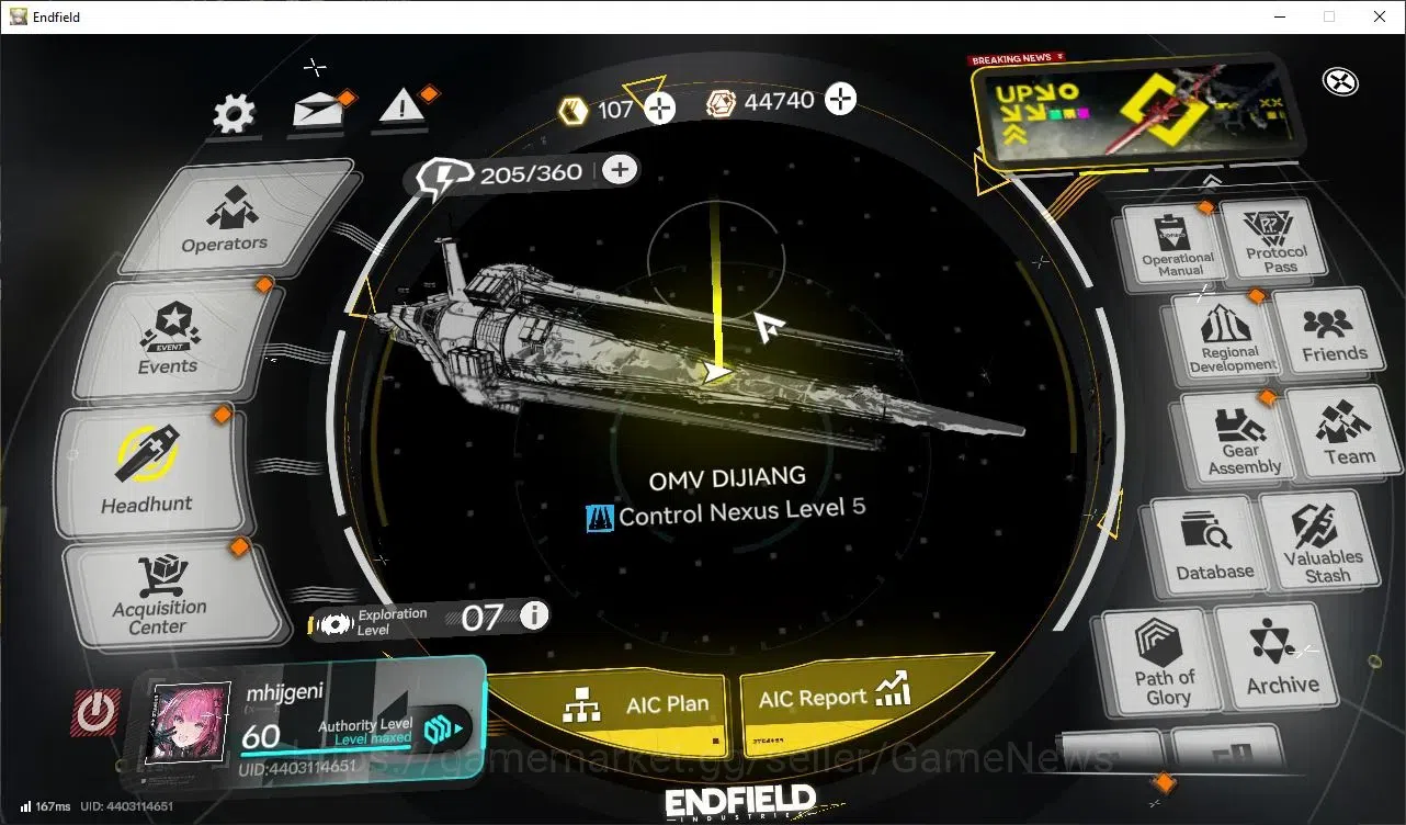 Arknights: Endfield Accounts ASIA|44K Oroberyl + 107 Origeometry|Lv 60|10 SSR ( image 15