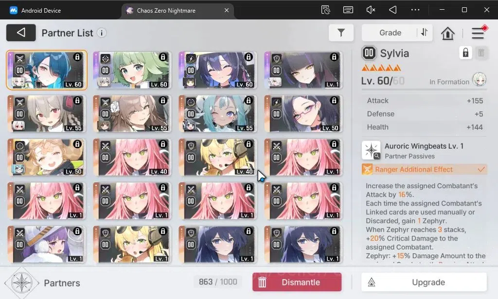 Chaos Zero Nightmare Accounts ASIA|Lv 53|7K Crys|11 SSR[(SerenielM4,Heidemarie,C image 10