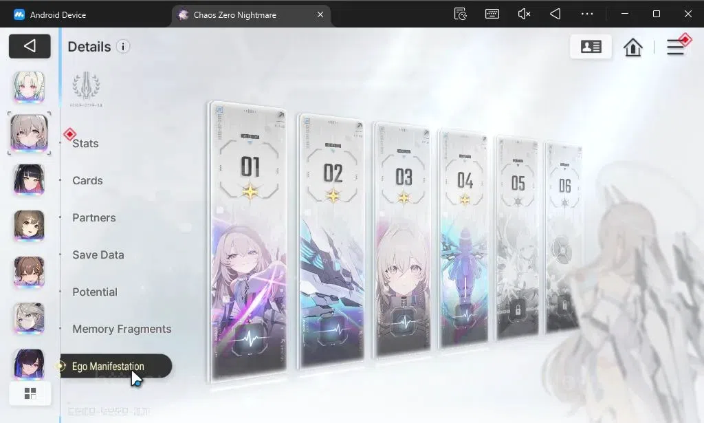 Chaos Zero Nightmare Accounts ASIA|Lv 53|7K Crys|11 SSR[(SerenielM4,Heidemarie,C image 5