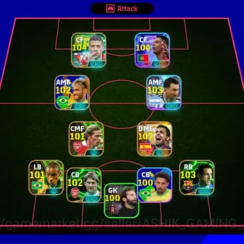 eFootball Accounts Legends & Iconic Players eFootball Account For Sale | 3184 Strength | Ronaldo 104 | Messi 103 | Epic