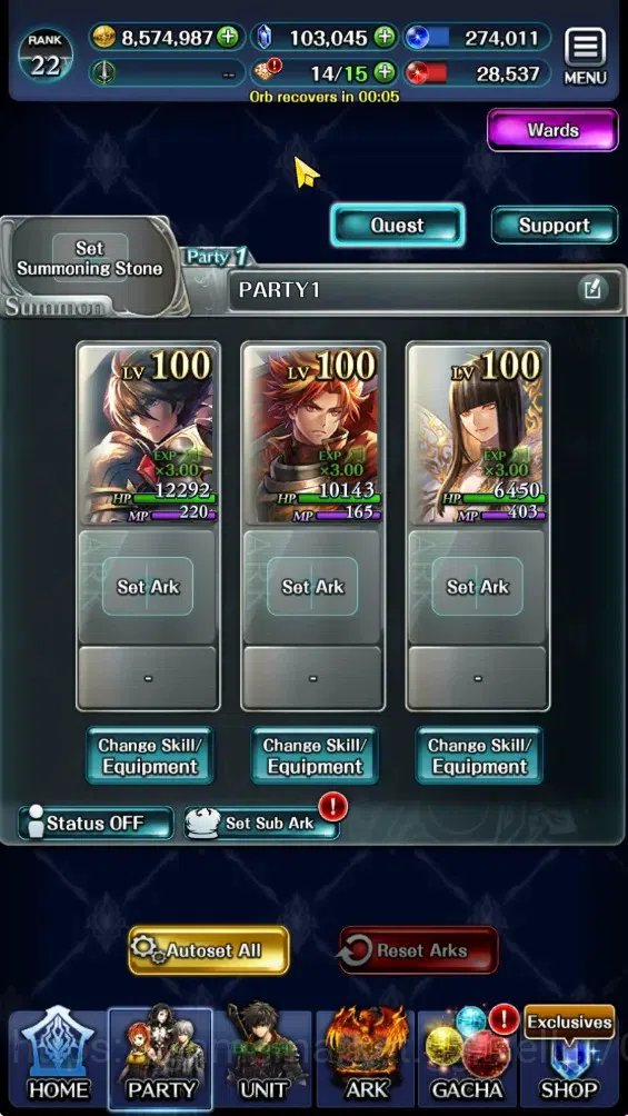 Last Cloudia Accounts Endgame GLOBAL|Rank 22|103k Crystal|Collab BF(Oracle Knight Ark,FG Vargas)|TopTierUnit(Sm 7