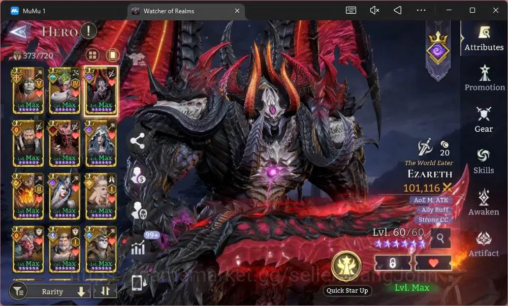 Watcher of Realms Accounts Global 60xx|Power 8,6M|13 Lord Praetus A5,Lovar A4 image 19