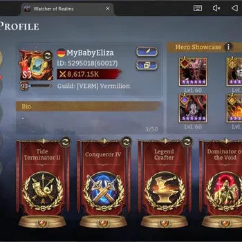 Watcher of Realms End-Game Global 60xx|Power 8,6M|13 Lord Praetus A5,Lovar A4 image 1