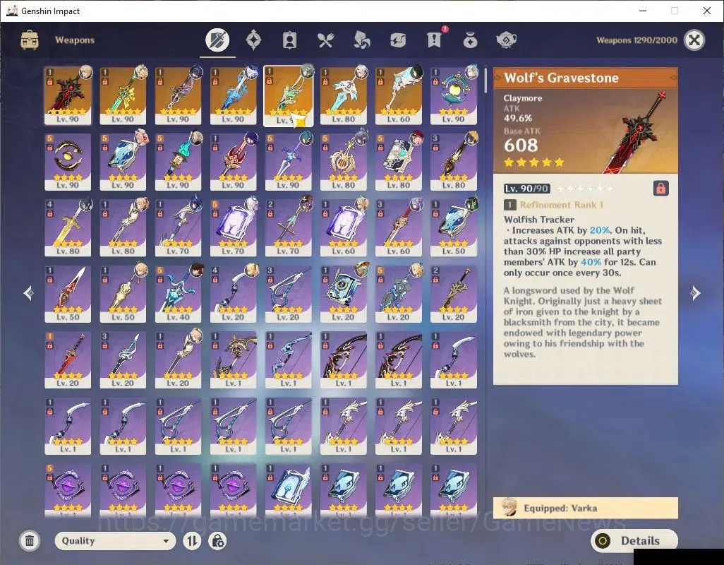 Genshin Impact Accounts ASIA|AR58|11Limited+7(*5Weapon)|(Xilonen,Clorinde, image 5