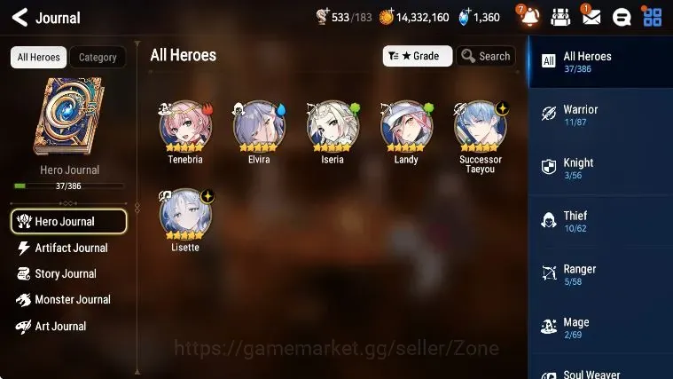 Epic Seven Accounts Starter Global Unverif|Starter|2ML(Lisette,S.Taeyou)|PoH ON|SS 1.3K|Mystic Medals 30|Stove(ES1127Z) 1
