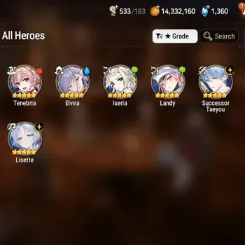 Epic Seven Accounts Starter Global Unverif|Starter|2ML(Lisette,S.Taeyou)|PoH ON|SS 1.3K|Mystic Medals 30|Stove(ES1127Z)