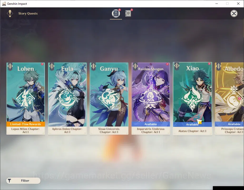Genshin Impact Accounts Asia|AR 53|1 Limited + 2 (*5 Weapon)|Mavuika + Sig image 14
