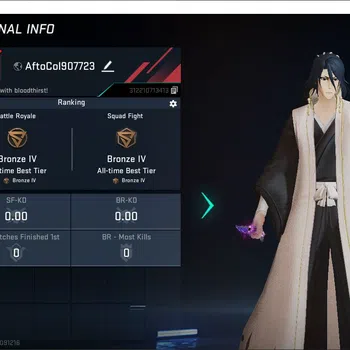 Blood Strike Accounts Starter ASIA |Ultra Melee:Butterfly Knife-Starfall|2 Collab:AOT S2: M4A1 |BLEACH: Ethan - Byakuya|1