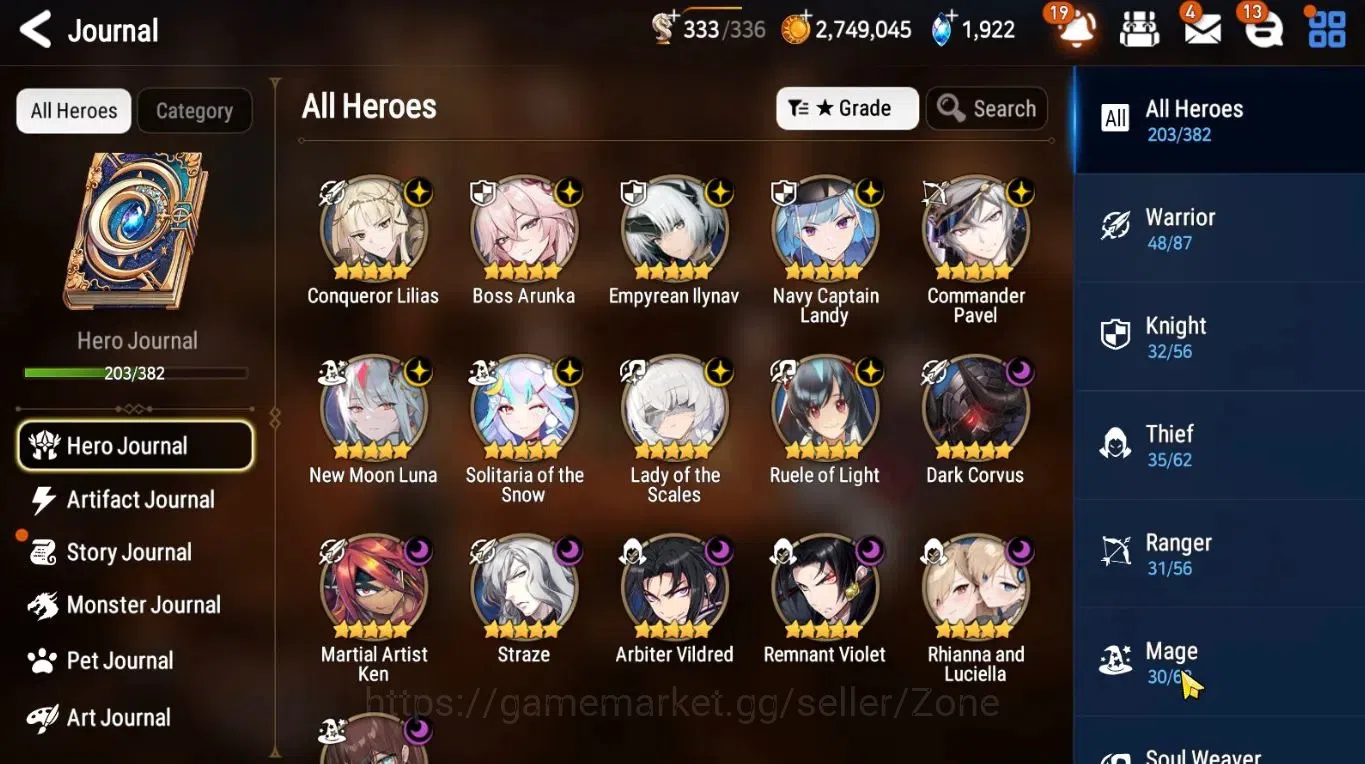 Epic Seven Accounts High-End Global|Unverif|16ML (LOTScales, Straze, Rinak)Etc.|Challenger III Arena|Bless ON|SS 1