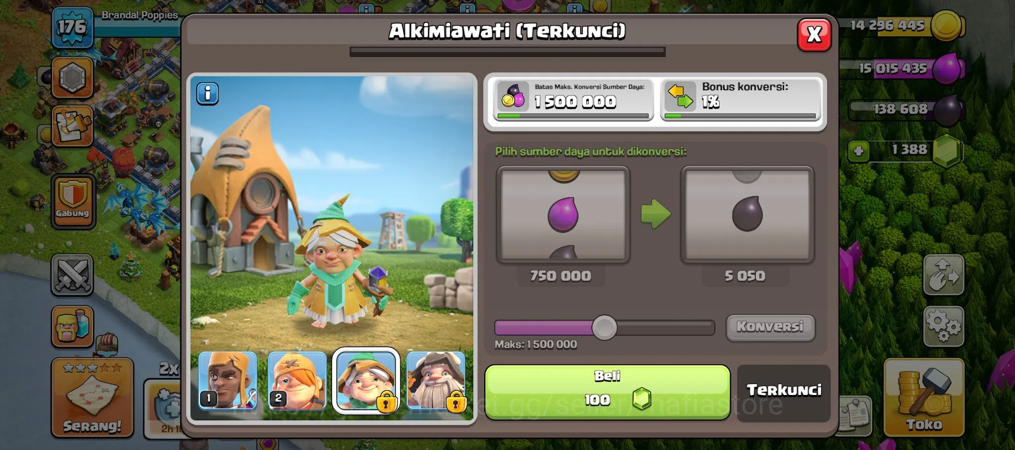 Clash of Clans Accounts TH13 707K War Stars Account | Near Max AQ 74, GW 4 image 14