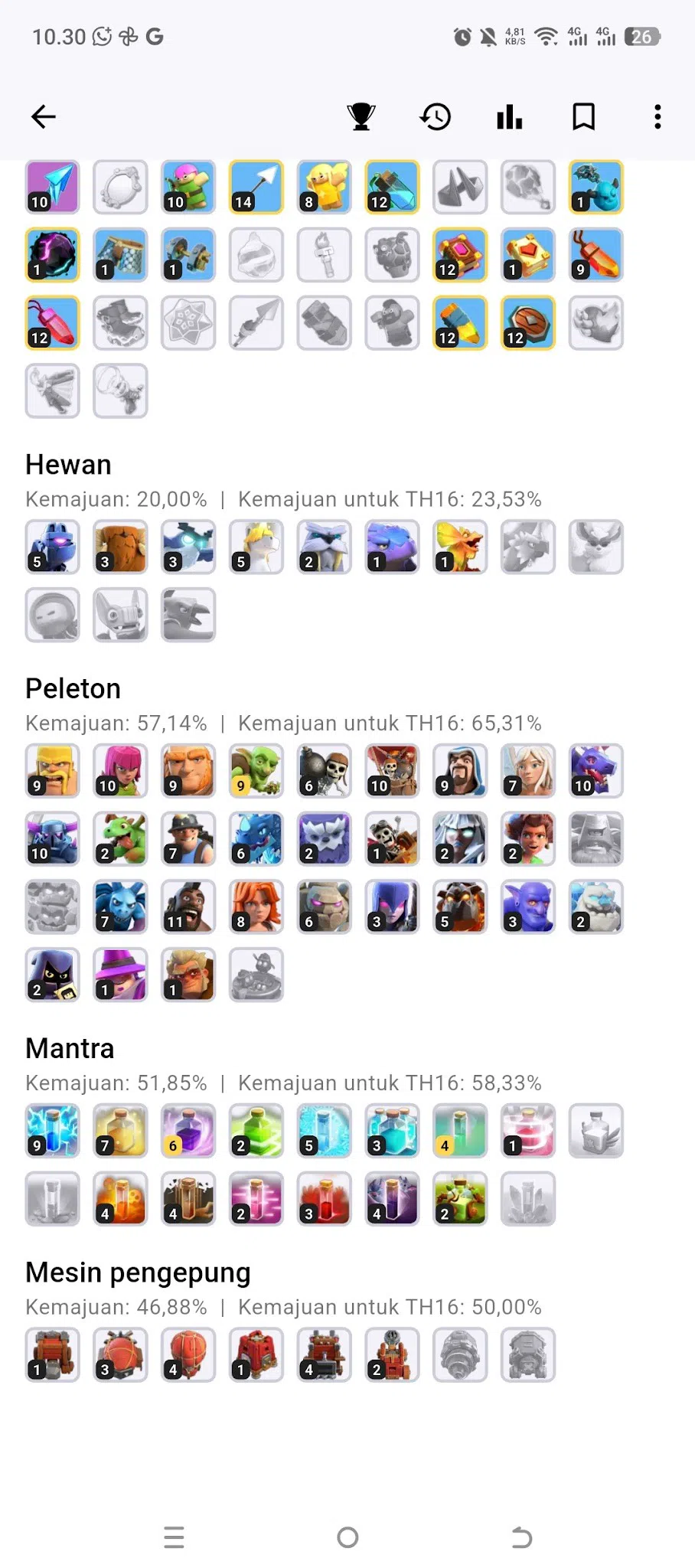 Clash of Clans Accounts TH13 707K War Stars Account | Near Max AQ 74, GW 4 image 19