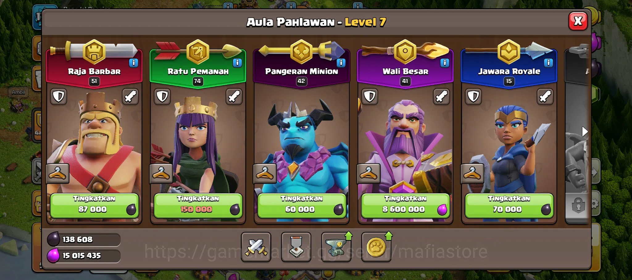 Clash of Clans Accounts TH13 707K War Stars Account | Near Max AQ 74, GW 4 image 5