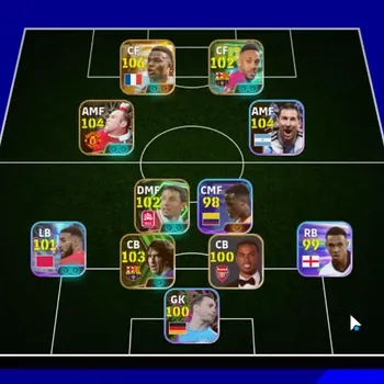 eFootball Accounts Legends & Iconic Players Android|Power 3106|Big Time Kylian Mbappe|6 Epic Wayne Rooney,Carles