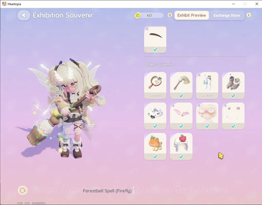 Heartopia Accounts [SEA] DG LV3 + 20 WS + 400 Crystal | Many Skin Forestbell Firefly + Rainbow Fluttershy | Fishing Lv 1 15
