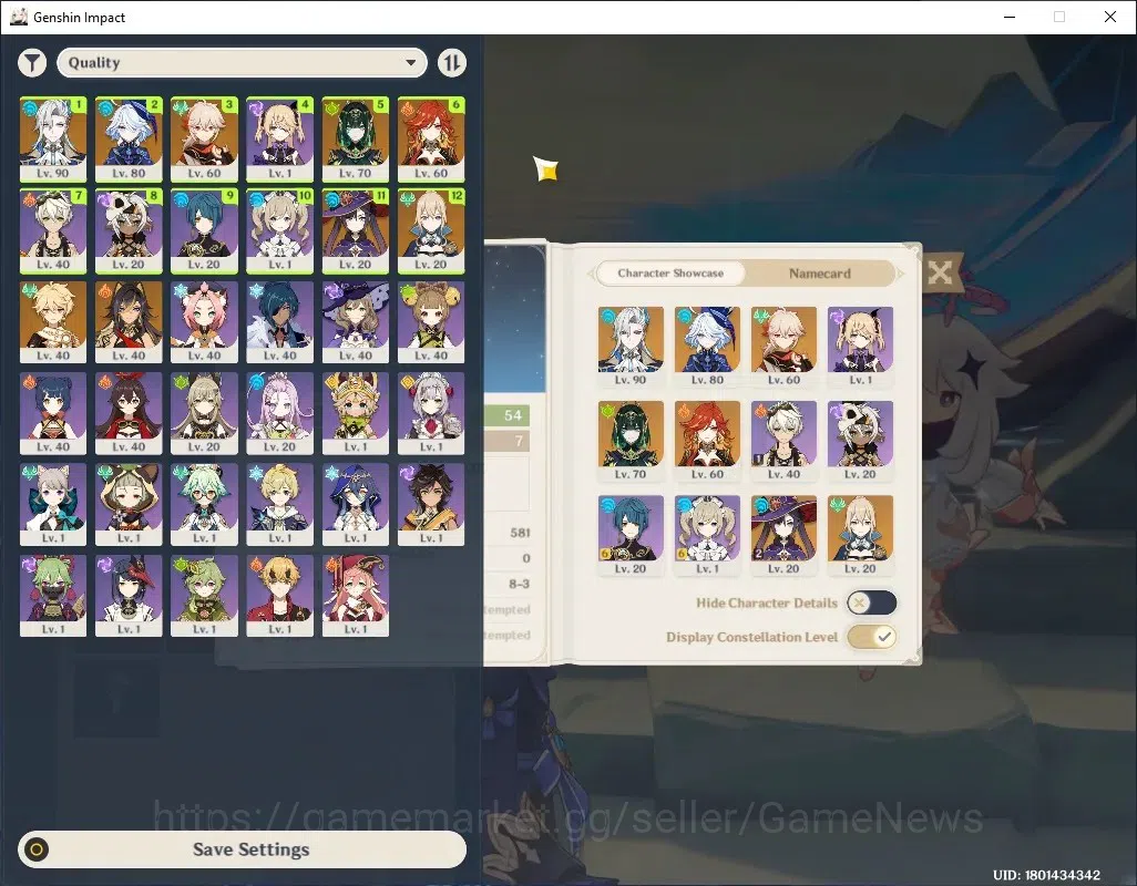 Genshin Impact Accounts Others Asia|AR 54|5 Limited + 1 (*5 1