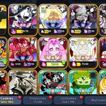 CookieRun: Kingdom Accounts Dark Cacao|20k Cryst,30k Cubes|140 Cookies|Collab (Elphaba)|Witch (Dark Enchantress)|5 Ancient+5