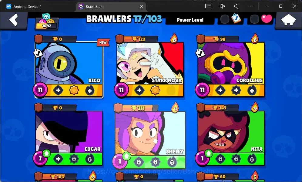 Brawl Stars Accounts Global|1092 Thropy|17 Brawler|Lv 11(Rico,Starr Nov image 5