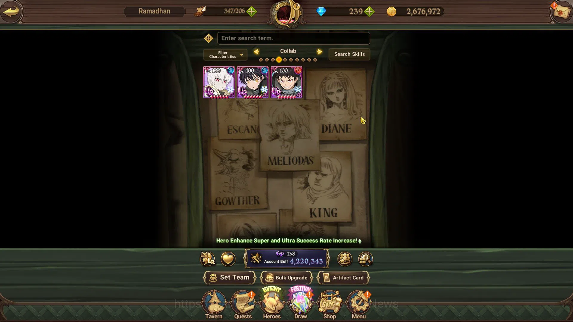 The Seven Deadly Sins: Grand Cross Accounts Asia|4,2M CC|57 LS+239 DM|1 LR+7 UR+Full Colab FF| image 5