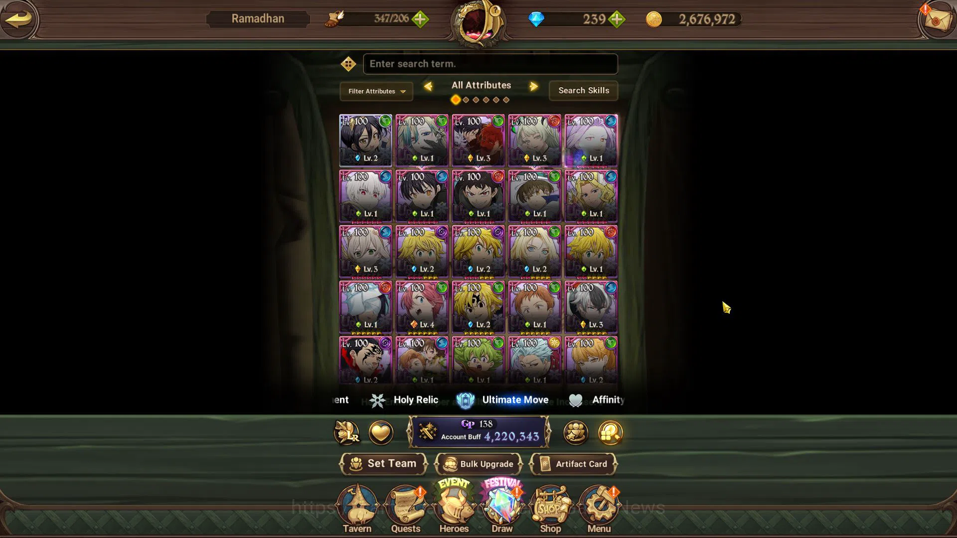 The Seven Deadly Sins: Grand Cross Accounts Asia|4,2M CC|57 LS+239 DM|1 LR+7 UR+Full Colab FF| image 6