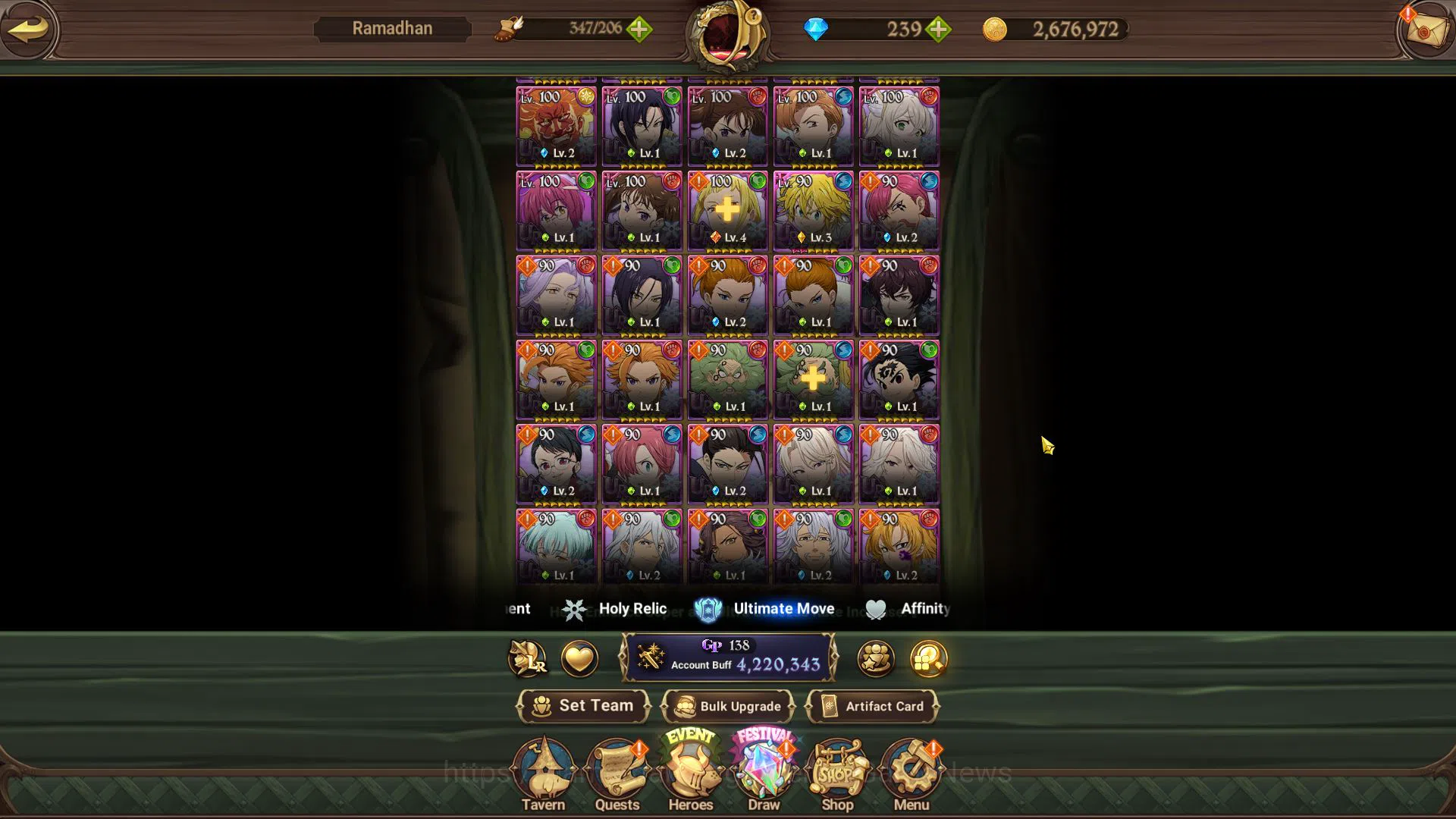 The Seven Deadly Sins: Grand Cross Accounts Asia|4,2M CC|57 LS+239 DM|1 LR+7 UR+Full Colab FF| image 7