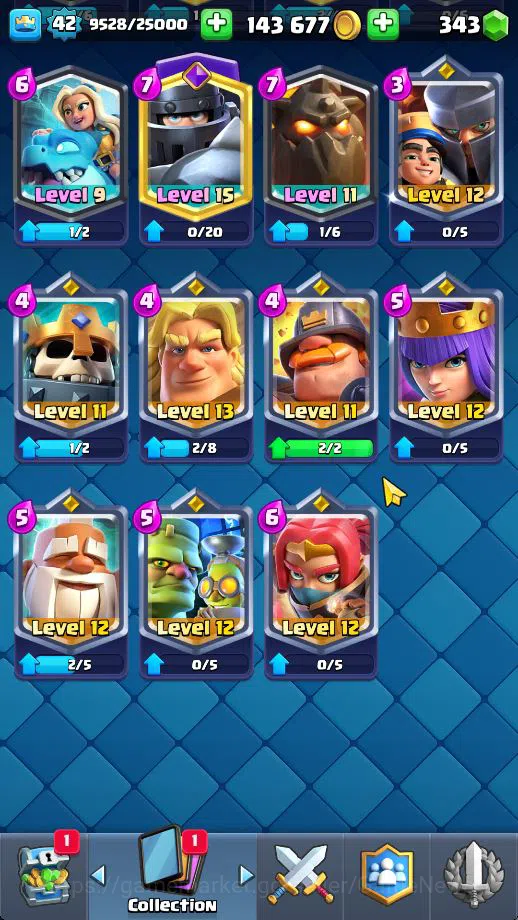 Clash Royale Accounts Midgame Lv 42|Trophy 7506|KTL 14|Limited Skin|Card 121| 1 HERO 7 EVO 8 Champ 21 Legendary 33 Epic 30 13