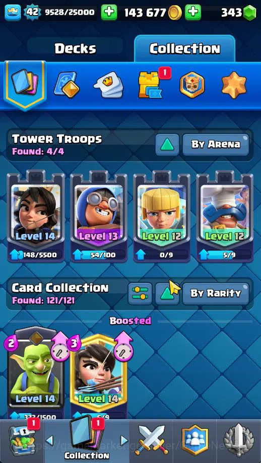 Clash Royale Accounts Midgame Lv 42|Trophy 7506|KTL 14|Limited Skin|Card 121| 1 HERO 7 EVO 8 Champ 21 Legendary 33 Epic 30 4