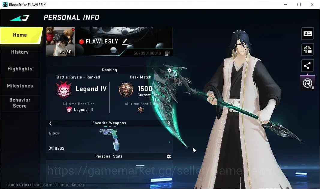 Blood Strike Accounts ASIA|ETERNAL DEagle-Scorpius|MELEE Scythe-LS|Colla image 2