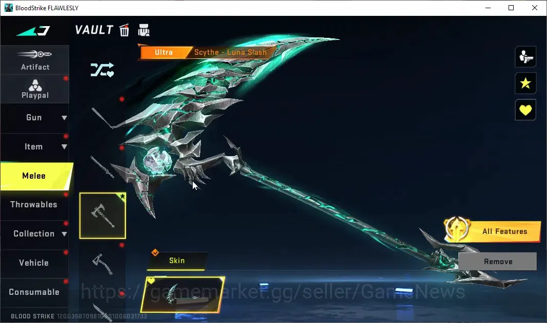 Blood Strike Accounts ASIA|ETERNAL DEagle-Scorpius|MELEE Scythe-LS|Colla image 7