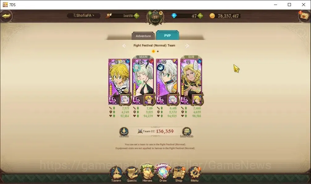 The Seven Deadly Sins: Grand Cross Accounts Whale Global|2,1M CC|2 LR+9 UR+Collab 11