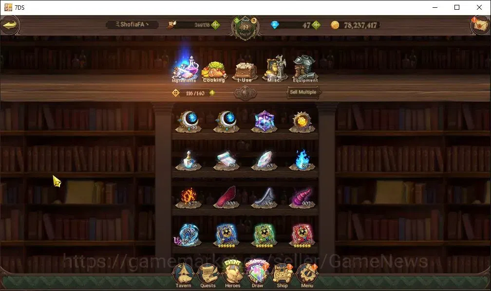 The Seven Deadly Sins: Grand Cross Accounts Whale Global|2,1M CC|2 LR+9 UR+Collab 14