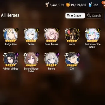 Epic Seven Accounts Mid-Tier Global UnVerif|NewEra|9 ML(NOTOS,BArunka,Zio,School N Yulha,Renoa,etc)+Haru+Art,UP