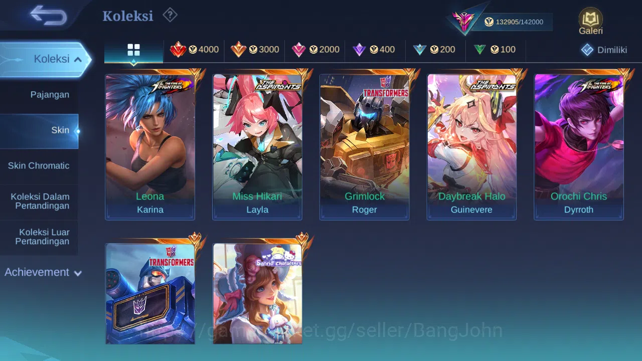 Mobile Legends: Bang Bang Accounts Hero 132 Skin 440 | Legend Freya | Collector Ling, image 1
