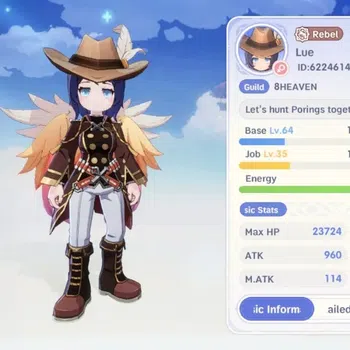 Ragnarok: The New World Accounts Sv Valkyrie |Unverif|Lvl 64 Rebel|Atk 960, ASPD 185.09|3 SSR Pet (Alice T2, Dawn T2