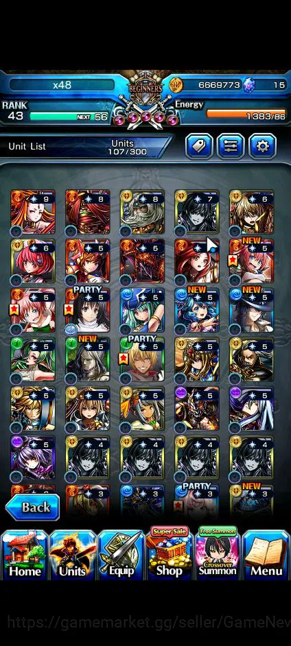 Grand Summoners Accounts Global|Rank 43|Fresh Starter| 3 Ascend | Shizu, Ve image 6