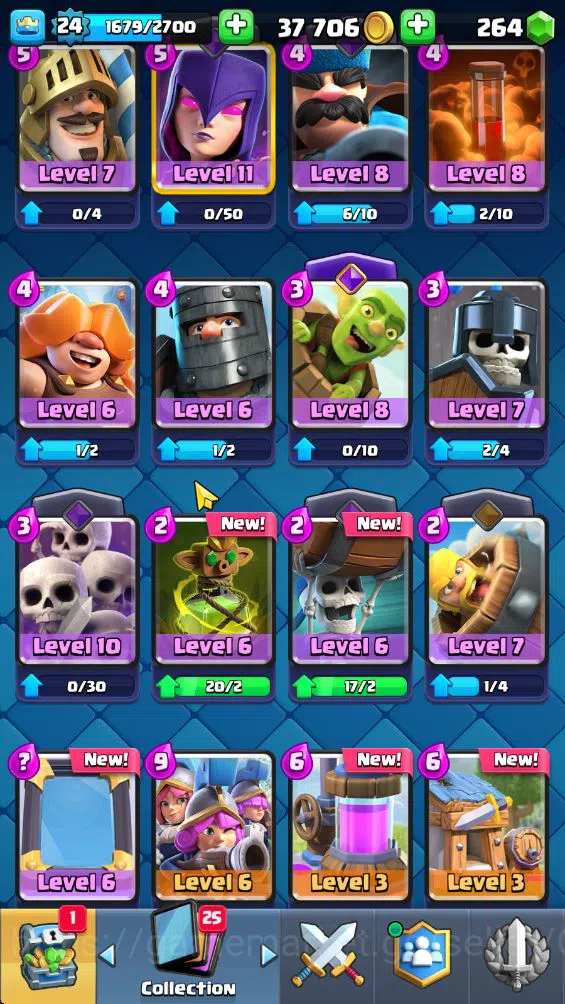 Clash Royale Accounts Lv 24|Trophy 5512|KTL 9|Limited Skin|Card 84|1 Her image 6