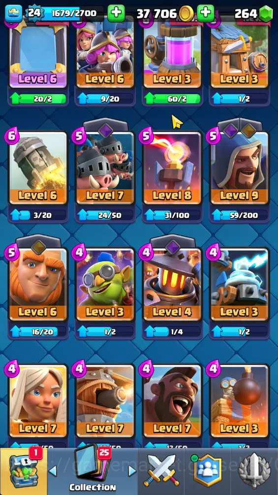 Clash Royale Accounts Lv 24|Trophy 5512|KTL 9|Limited Skin|Card 84|1 Her image 7