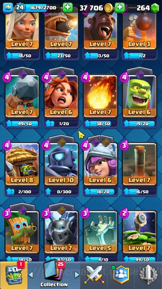 Clash Royale Accounts Lv 24|Trophy 5512|KTL 9|Limited Skin|Card 84|1 Her image 8