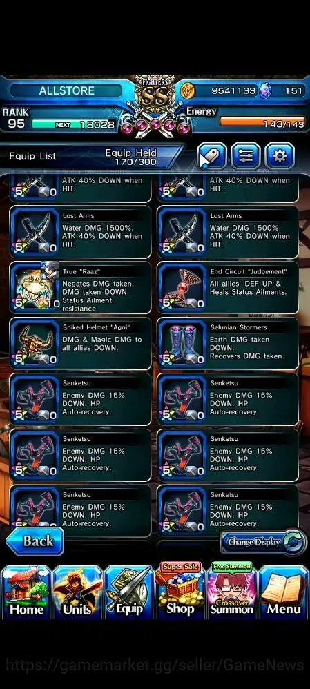 Grand Summoners Accounts Global|Rank 95|16 Ascend 5 TW (Ultimate Paladin Ro image 12