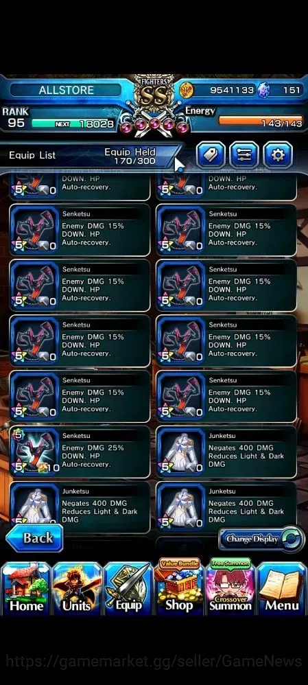 Grand Summoners Accounts Global|Rank 95|16 Ascend 5 TW (Ultimate Paladin Ro image 13